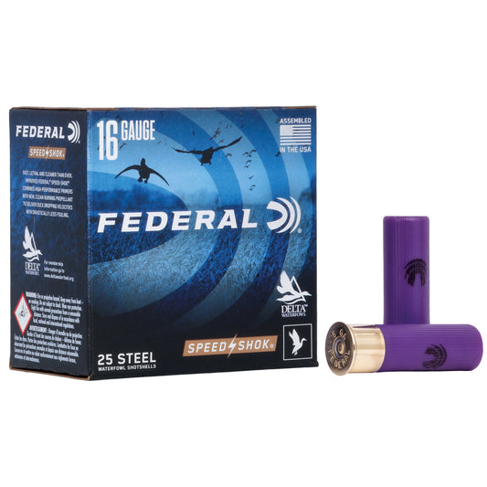 Federal, Speed-Shok, 16 Gauge 2.75", #4, 15/16 oz, Steel Shot, 25 Round Box