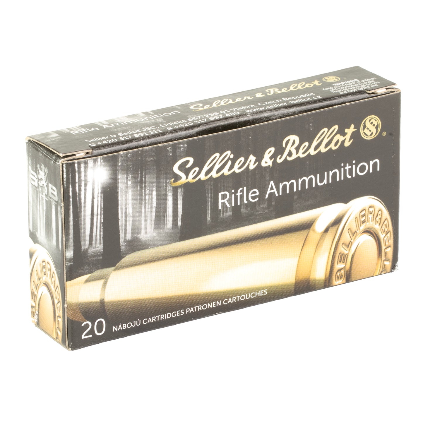 Sellier & Bellot, Rifle, 22 Hornet, 45 Grain, Soft Point  (20 Round Box)