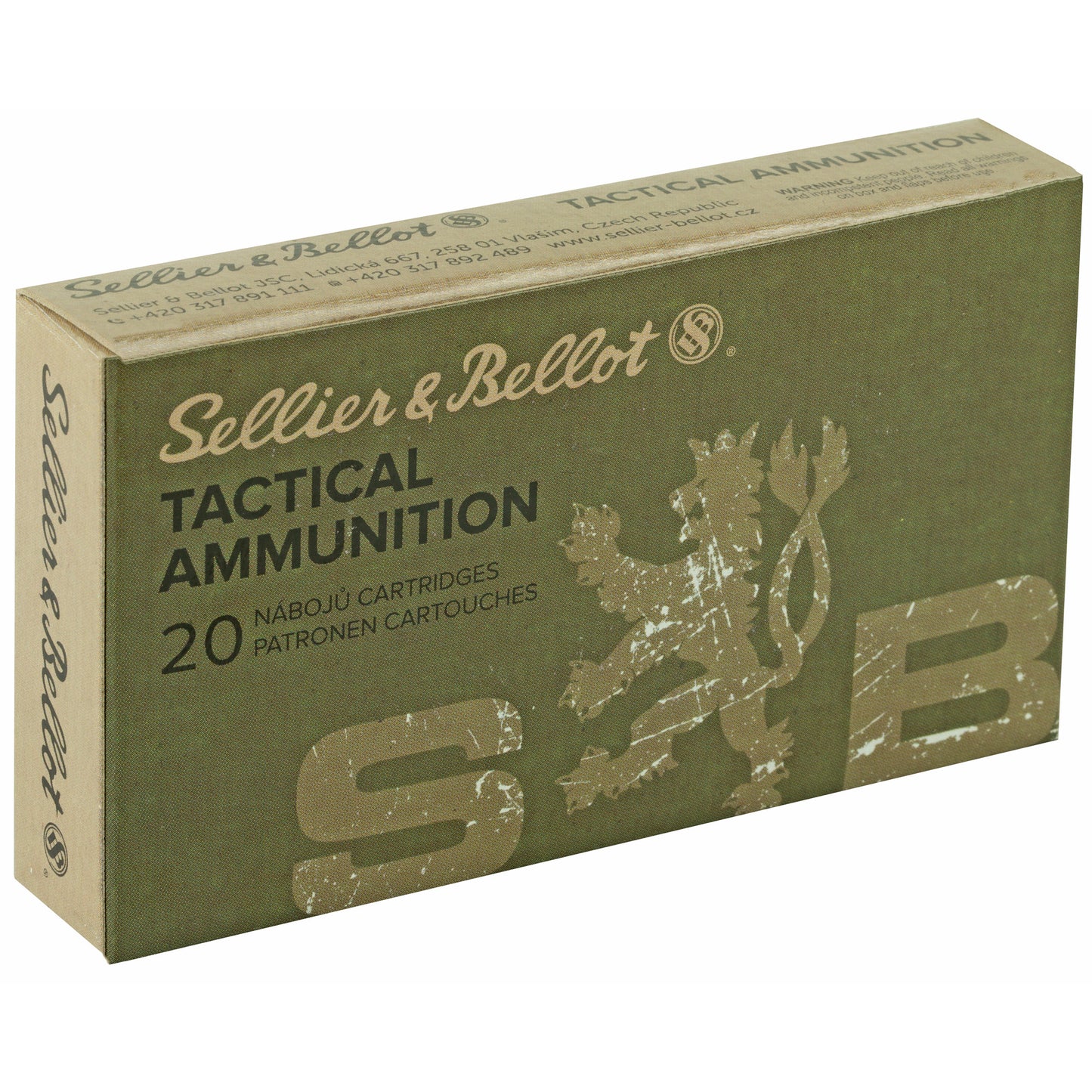 Sellier &amp; Bellot, Rifle, 556 NATO, 55Gr, Full Metal Jacket, 20 Round Box