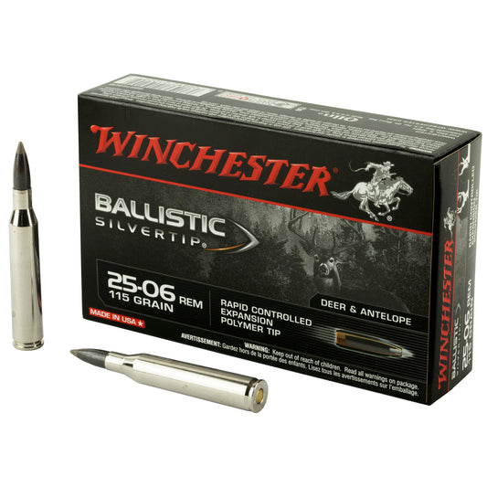 Winchester Ammunition, Supreme, 25-06 REM, 115 Grain, Supreme Ballistic Silvertip  (20 Round Box)