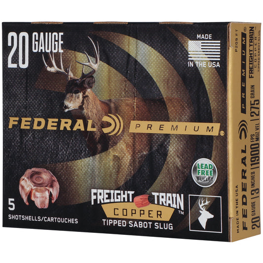 Federal, Freight Train, 20 Gauge, 3", 275 Grain, Copper Sabot  (5 Round Box)