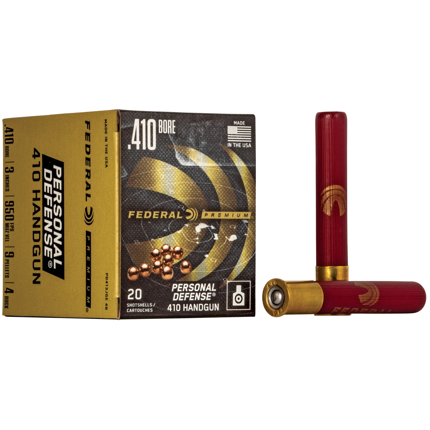 Federal, Personal Defense, 410 Gauge, 3", Buckshot, 9 Pellets  (20 Round Box) Designed for Handgun