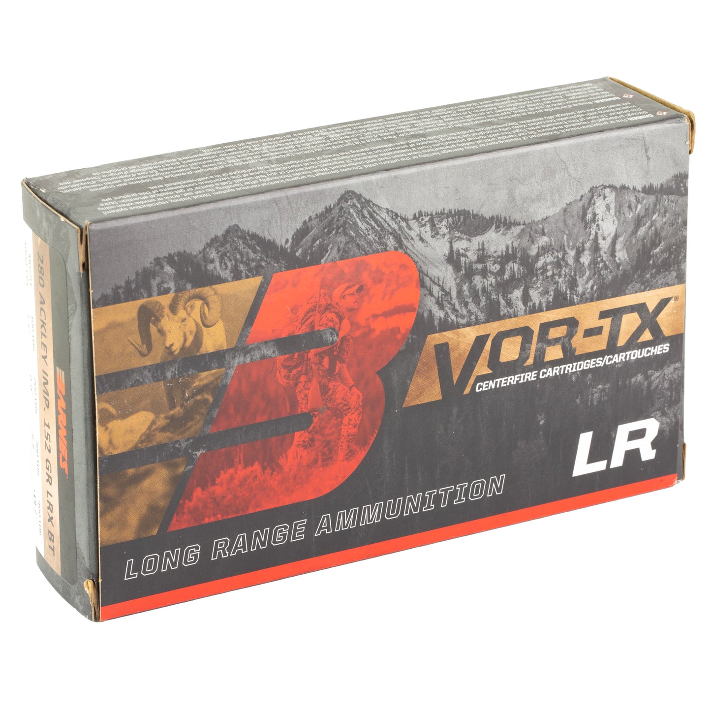 Barnes, VOR-TX Long Range, 280 Ackley Improved, 152 Grain  (20 Round Box)