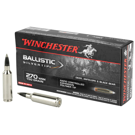 Winchester Ammunition, Supreme, 270 Winchester Short Magnum, 150 Grain, Supreme Ballistic Silvertip  (20 Round Box)