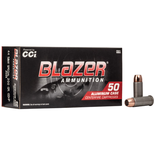 Blazer Ammunition, Blazer, 44 Special, 200 Grain, Jacketed Hollow Point, 50 Round Box