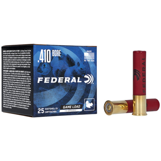 Federal, GameShok, 410 Gauge, 2.5", #7.5, Max Dram, .5oz, Shotshell Lead Shot, (25 Round Box)