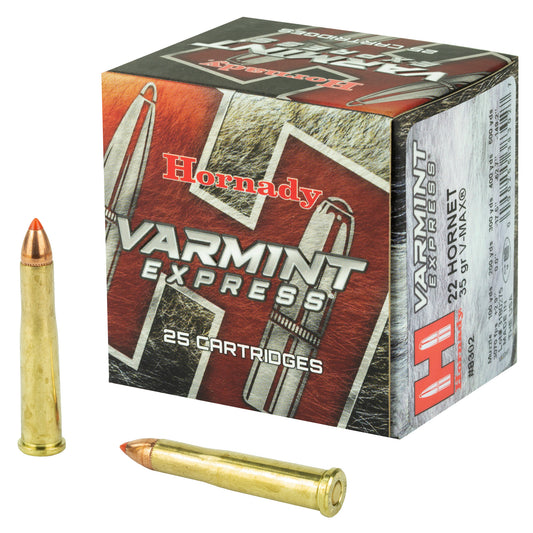 Hornady, Varmint Express, 22 Hornet, 35 Grain, V-Max  (25 Round Box)