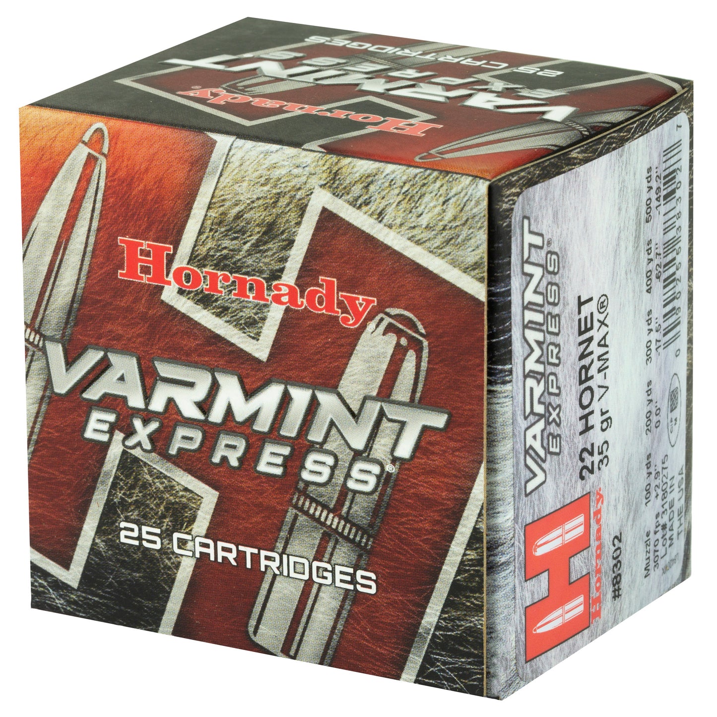 Hornady, Varmint Express, 22 Hornet, 35 Grain, V-Max  (25 Round Box)