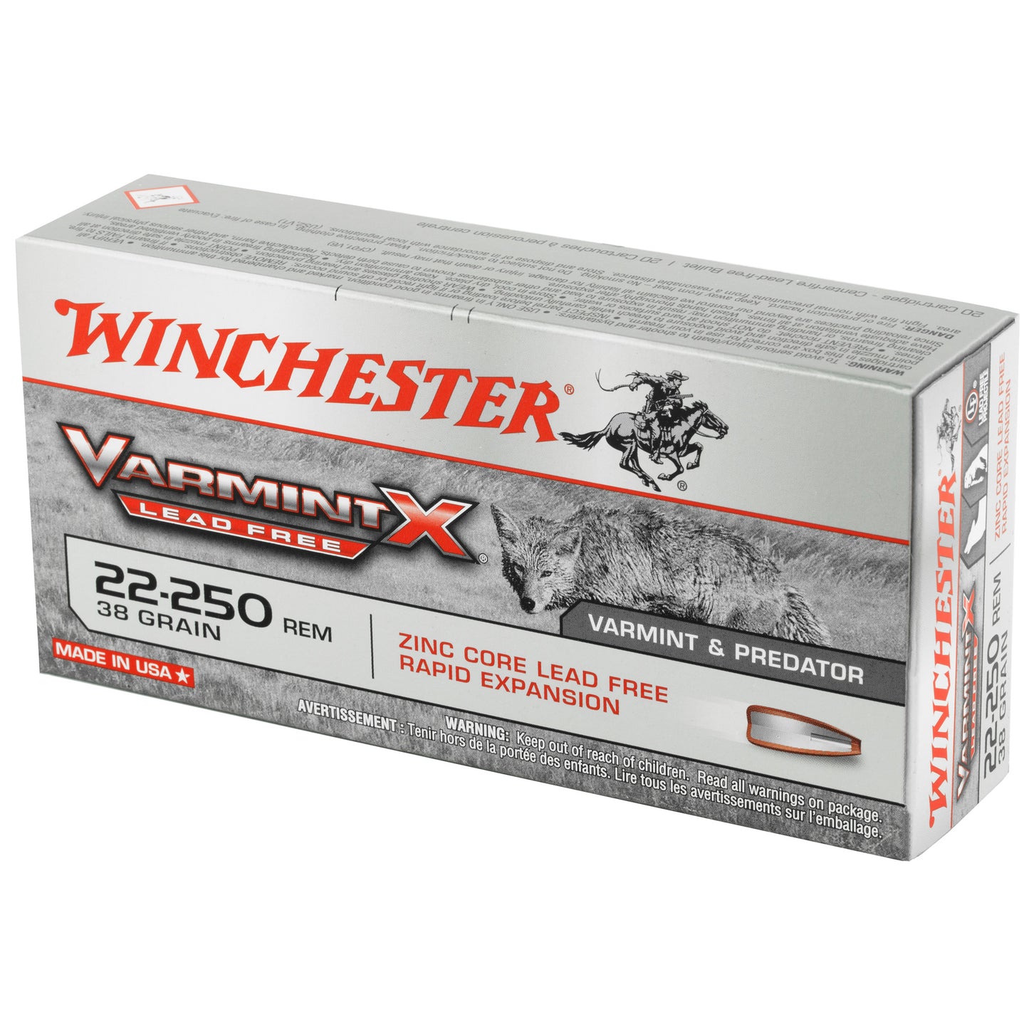 WIN VARMINT X LF 22-250 38GR 20/200