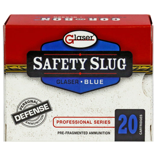 Glaser, Blue, 380ACP, 70 Grain, Pre-Fragmented, 20 Round Box