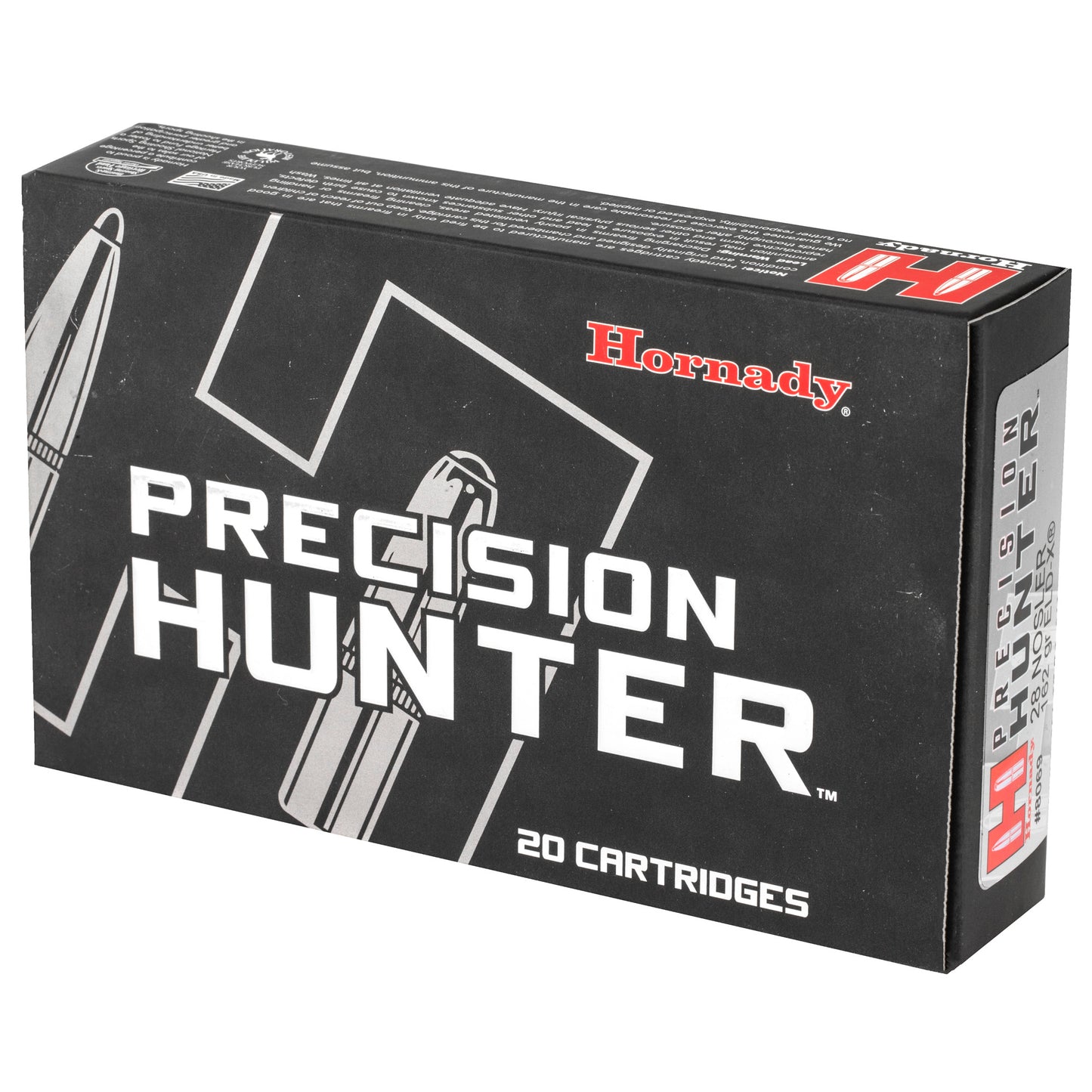 Hornady, Precision Hunter, 28 Nosler, 162 Grain, ELD-X, 20 Round Box