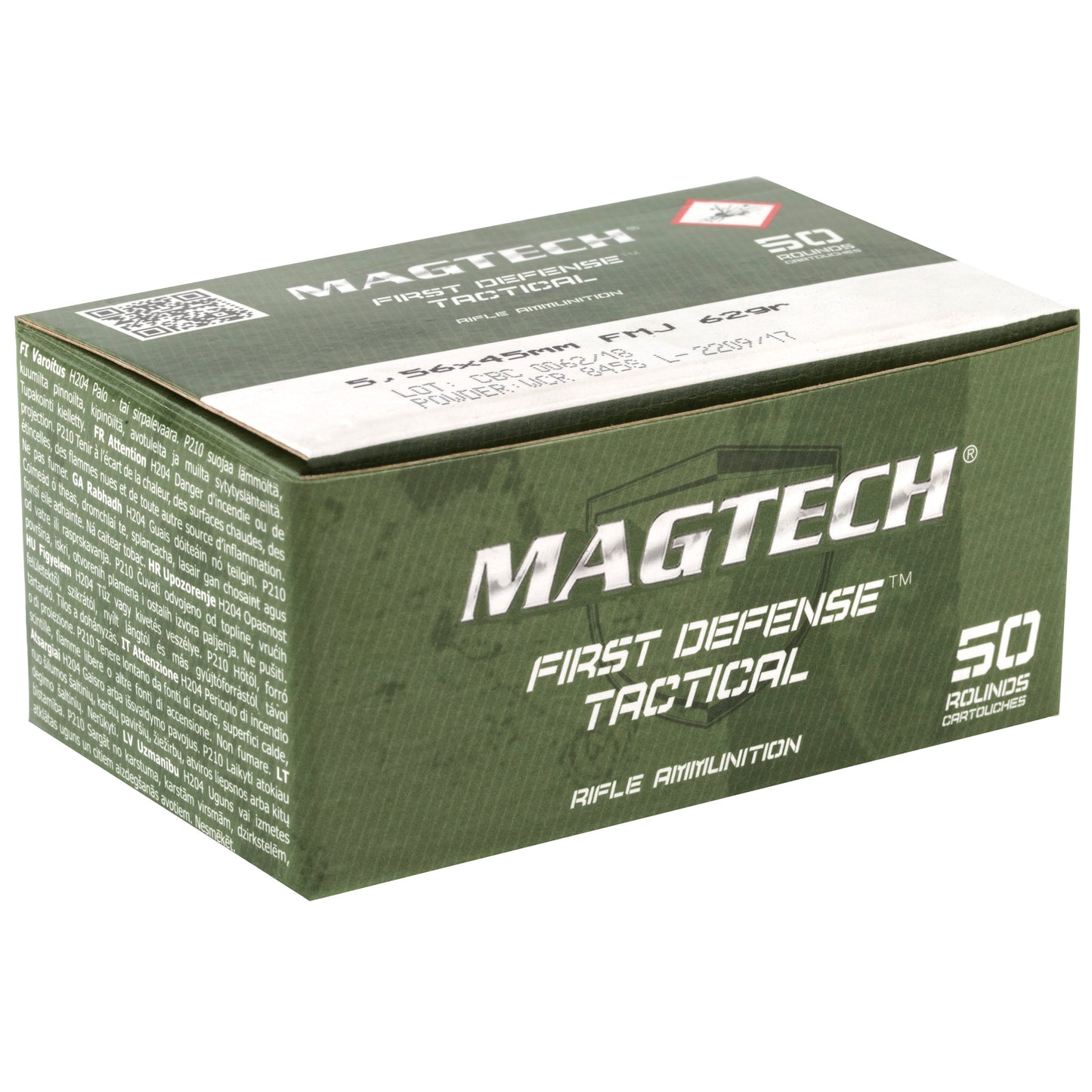 Magtech, First Defense Tactical, 556NATO, 62 Grain, Full Metal Jacket, 50 Round Box