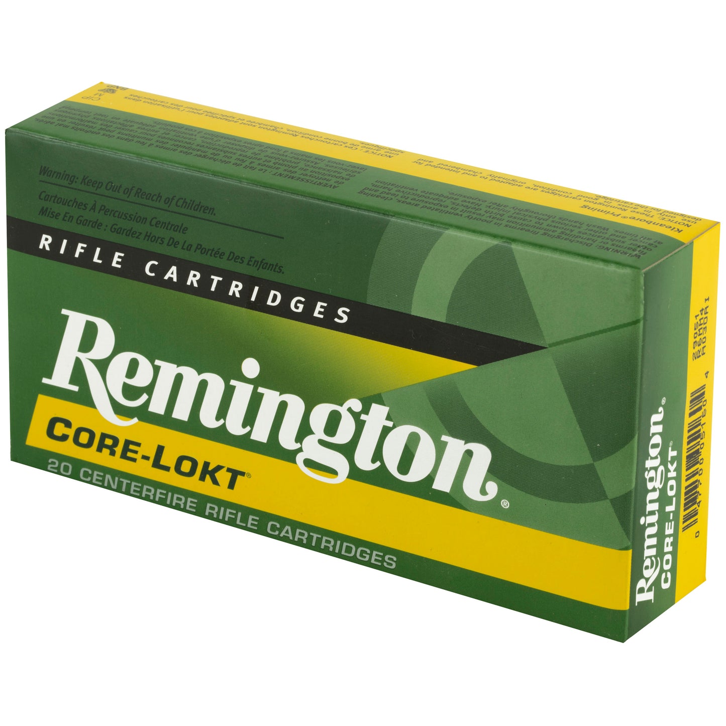 Remington, Core Lokt, 6MM REM, 100 Grain, Pointed Soft Point, 20 Round Box