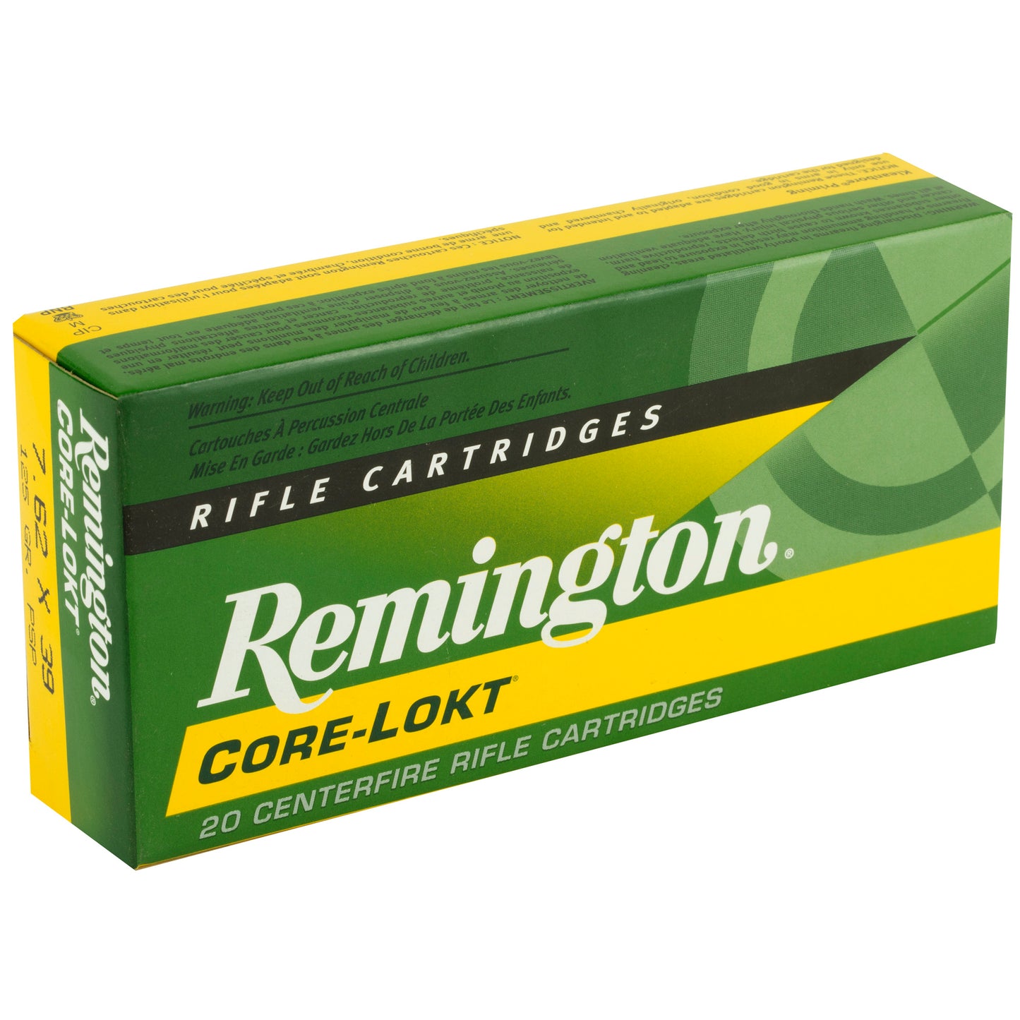 Remington, Core Lokt, 762x39, 125 Grain, Pointed Soft Point, (20 Round Box)