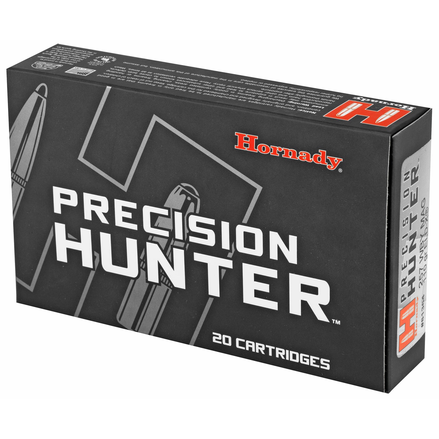 Hornady, Precision Hunter, 257 Weatherby Magnum, 110 Grain, ELD-X  (20 Round Box)