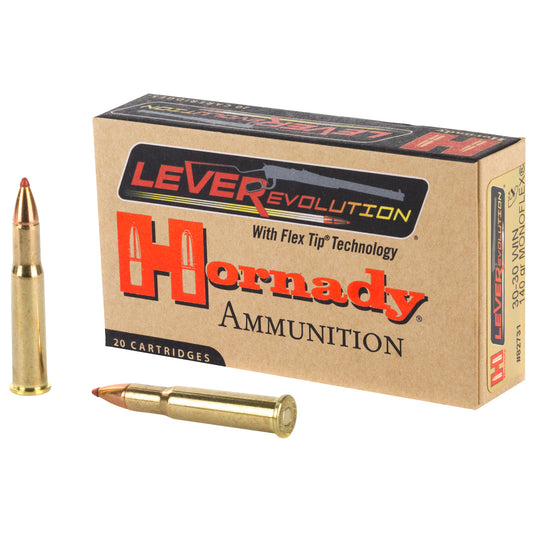 Hornady, LeverEvolution, 30-30, 140 Grain, MonoFlex, Lead Free, (20 Round Box)