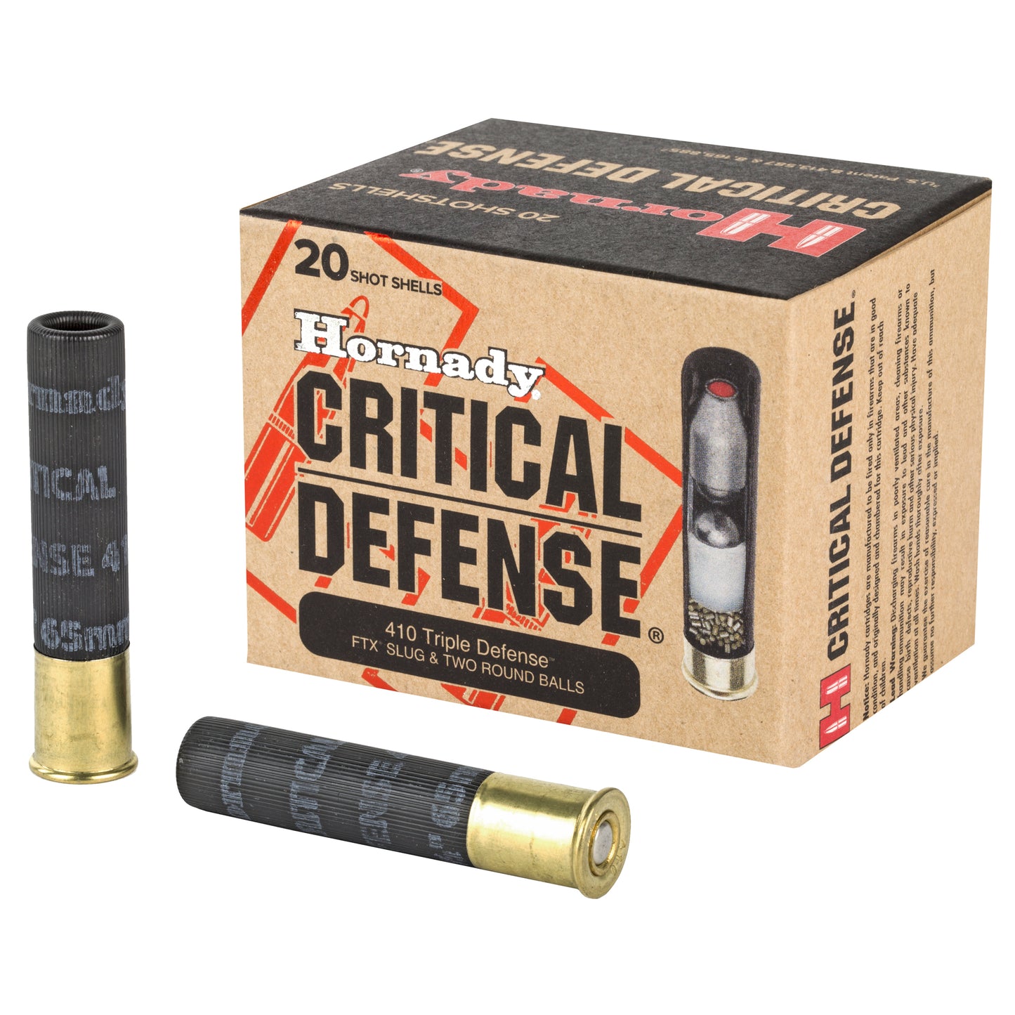 Hornady, Critical Defense, 410 Gauge, 2.5", Defender, (20 Round Box)