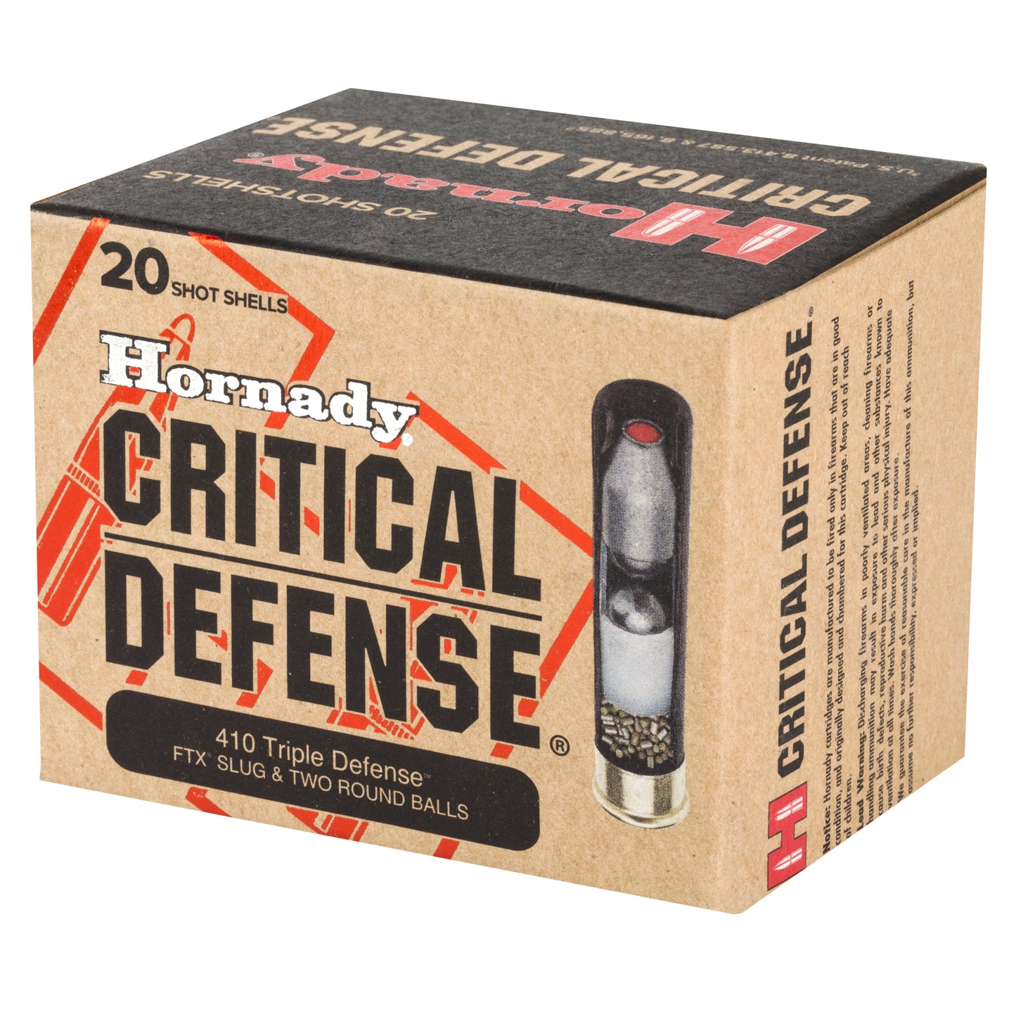 Hornady, Critical Defense, 410 Gauge, 2.5", Defender, (20 Round Box)