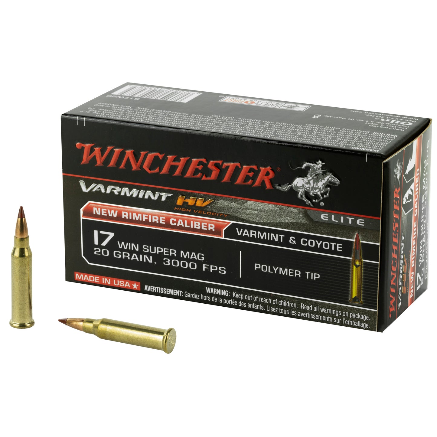 WIN VARMINT HV 17WSM 20GR PT 50/500