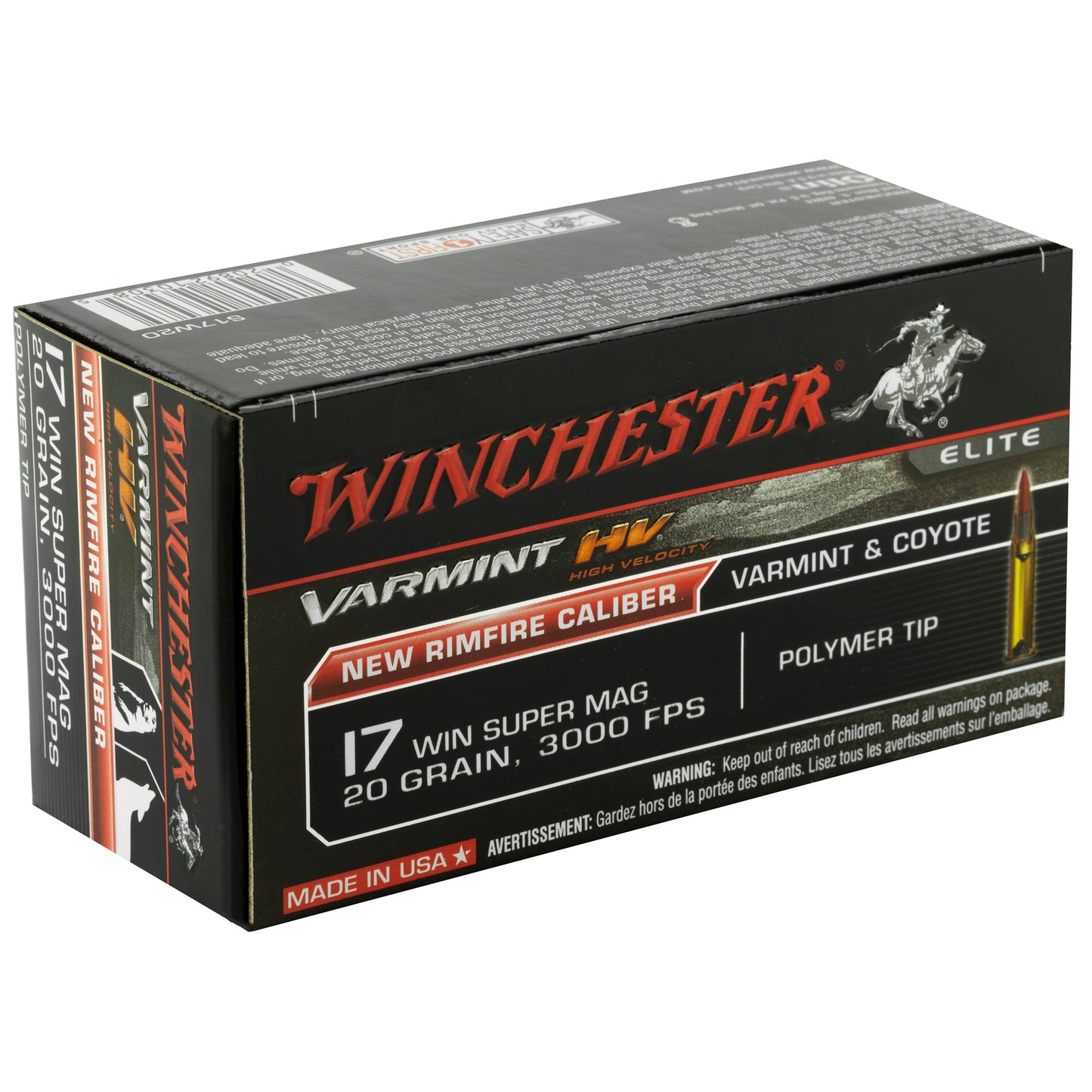 WIN VARMINT HV 17WSM 20GR PT 50/500