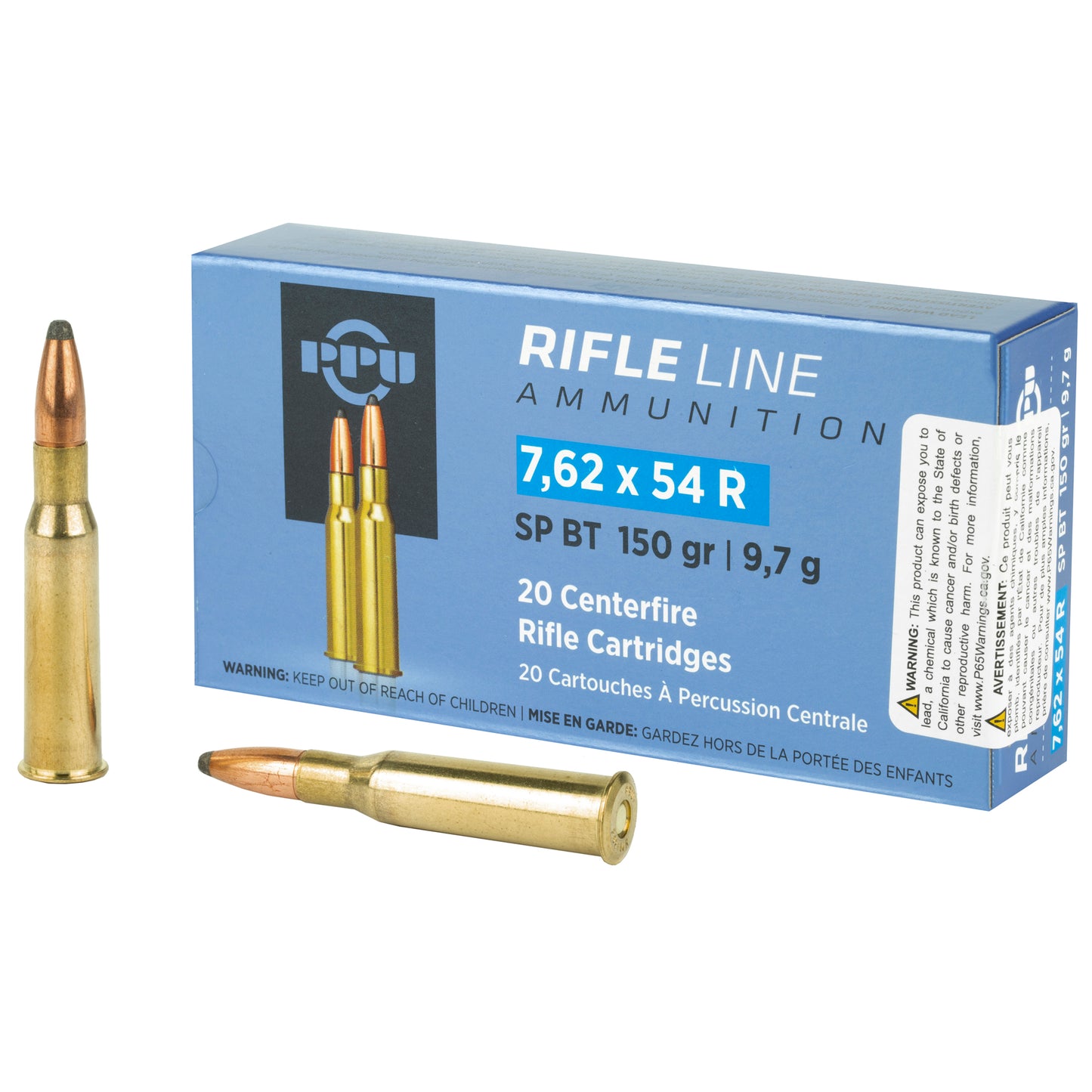 Prvi Partizan, Rifle, 7.62X54R, 150 Grain, Soft Point, 20 Round Box