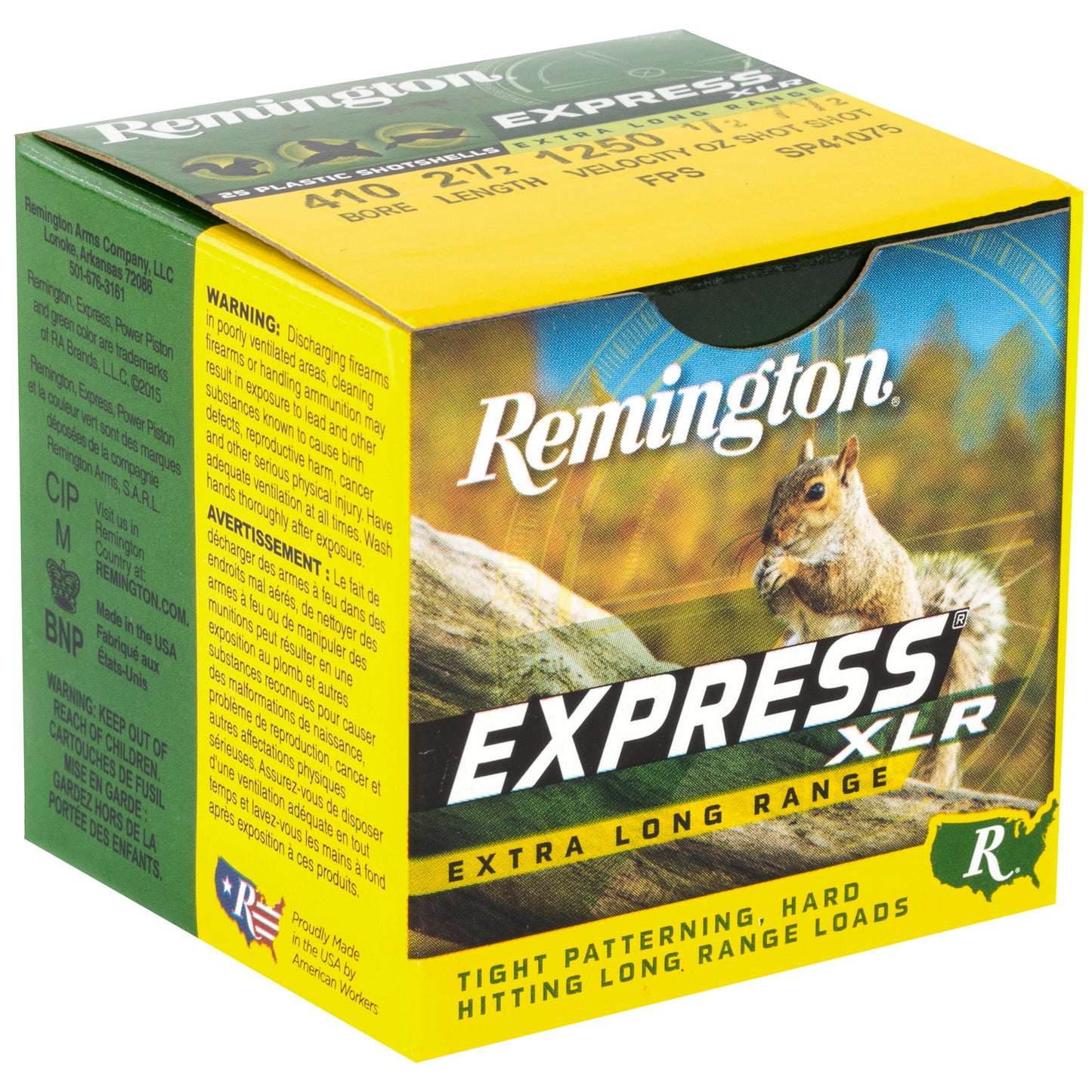 Remington, Express Long Range, 410 Gauge, 2.5", Max Dram, 0.5 oz., Lead  (25 Round Box)