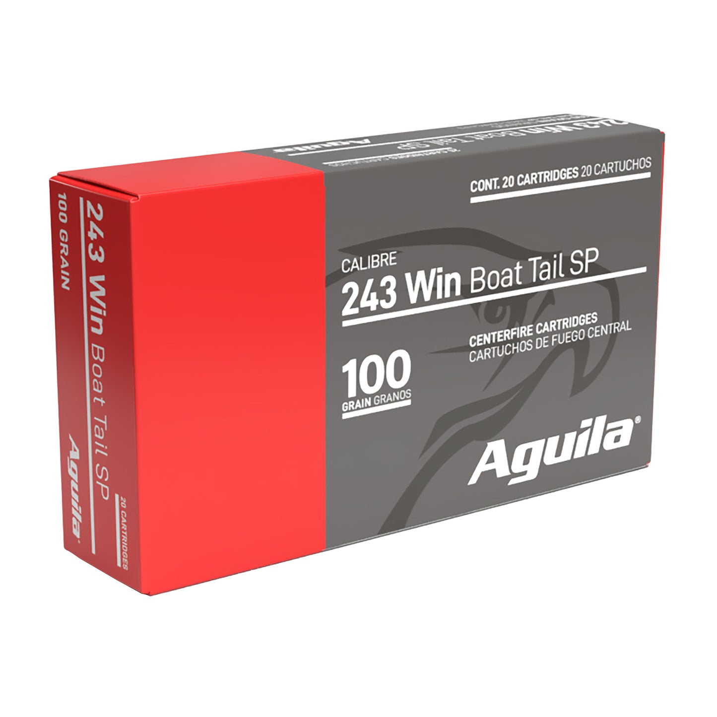 Aguila Ammunition, Rifle, 243 Winchester, 100 Grain, Soft Point, (20 Round Box)