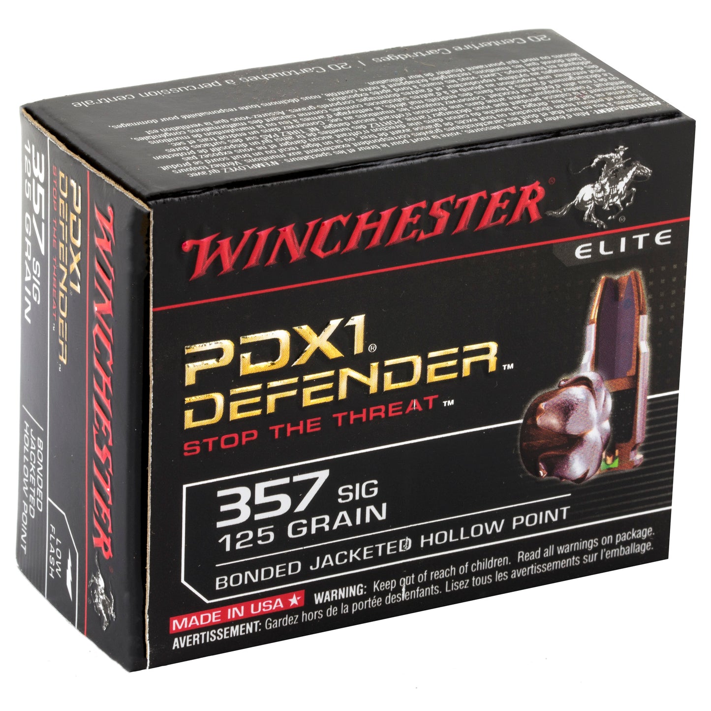 WIN DEFENDER 357SIG 125GR JHP 20/200