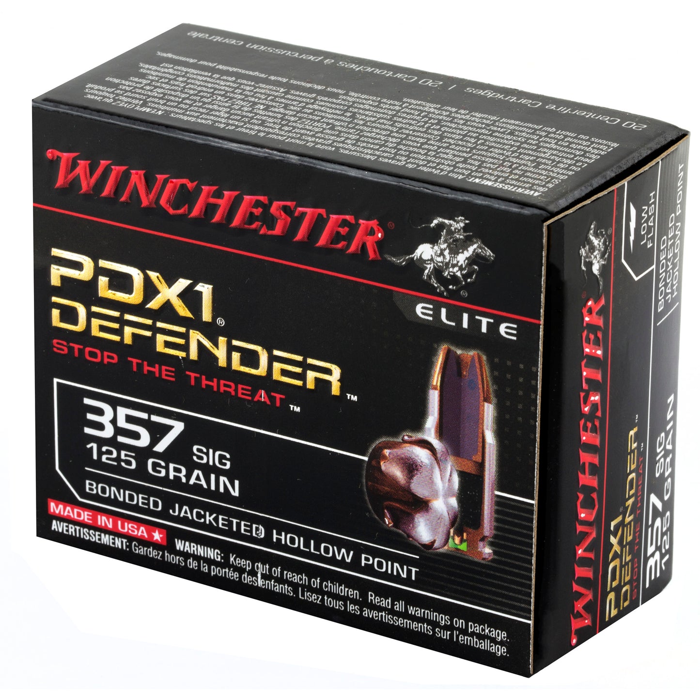 WIN DEFENDER 357SIG 125GR JHP 20/200