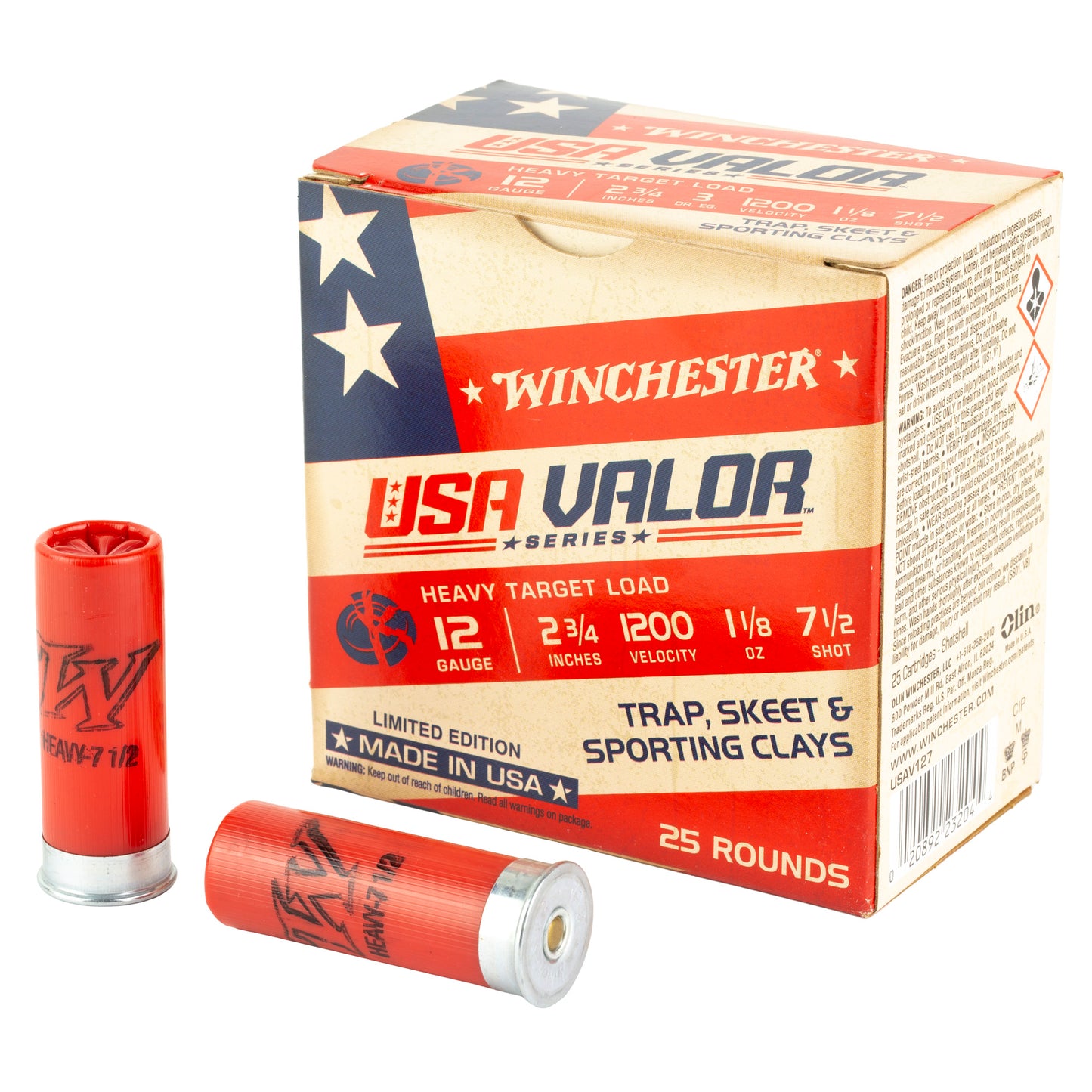 WIN USA VALOR 12GA 2.75" #7.5 25/250