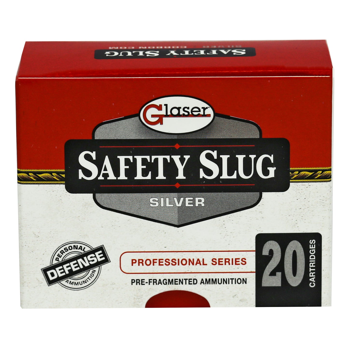 Glaser, Silver, 380ACP, 70 Grain, Pre-Fragmented, (20 Round Box)