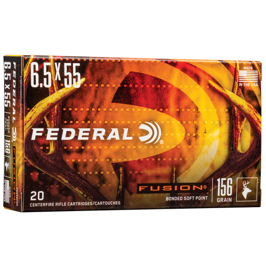 Federal, Fusion, 6.5X55 Swedish, 156 Grain, Soft Point, 20 Round Box