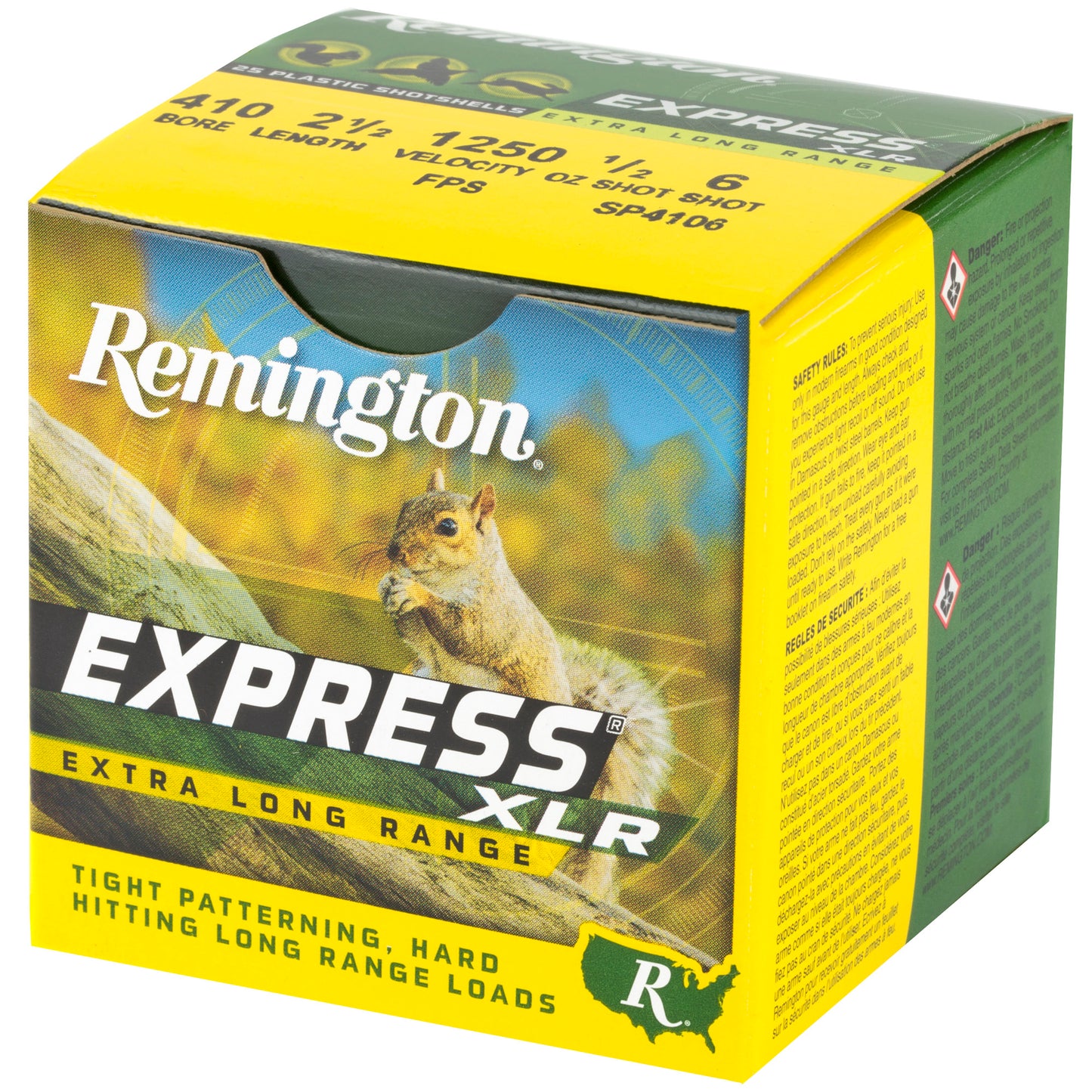 Remington, Express Long Range, 410 Gauge, 2.5", Max Dram, 0.5 oz., Lead, 25 Round Box