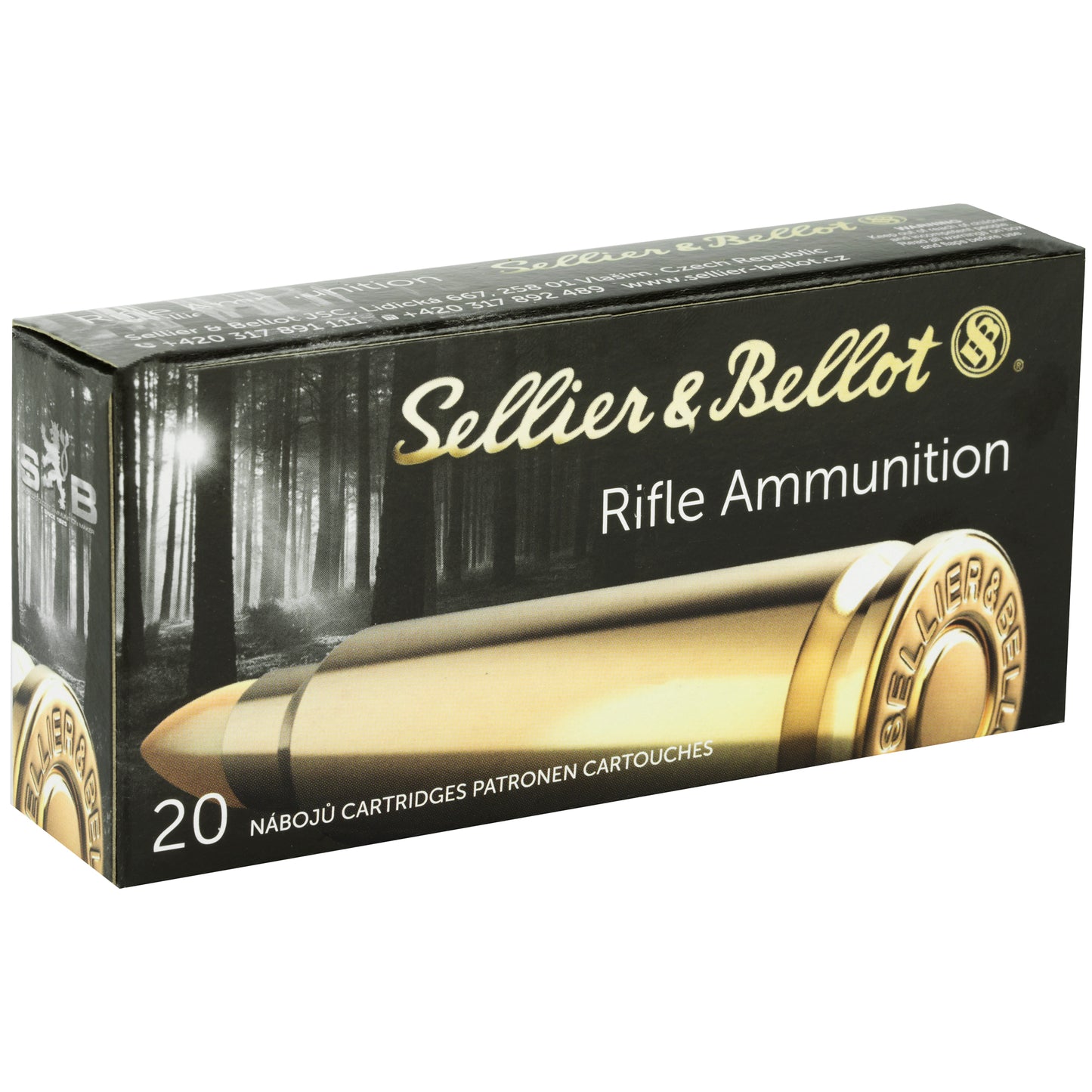 Sellier &amp; Bellot, Rifle, 762X39, 124 Grain, Soft Point, 20 Round Box