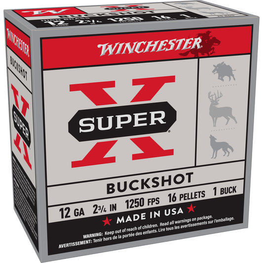 WIN SUPERX 12GA 2.75 BUCKSHOT 25/250