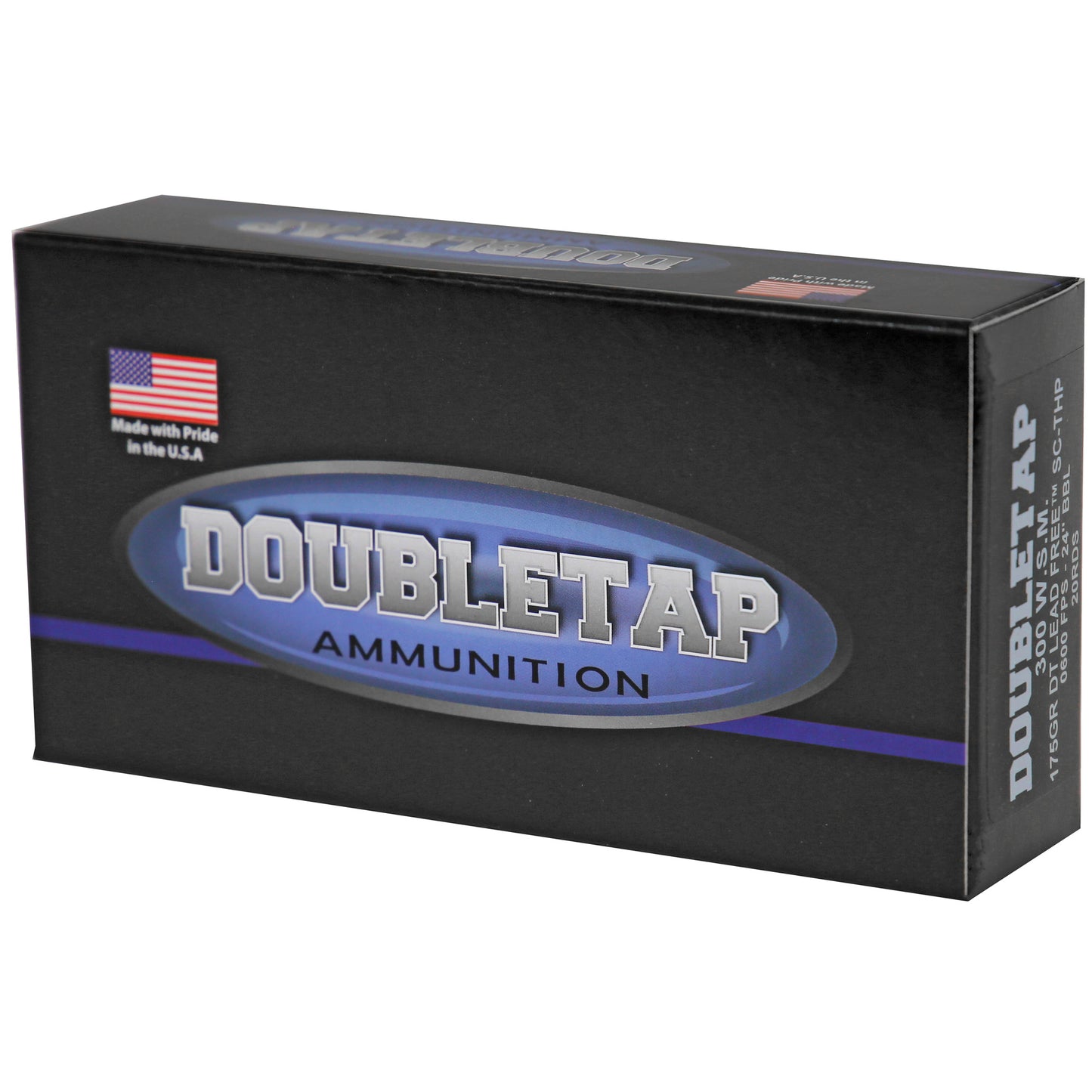 DoubleTap Ammunition, Lead Free, 300 Winchester Short Magnum, 175Gr, Solid Copper Tipped Hollow Point, 20 Round Box, CA Certified Nonlead Ammunition