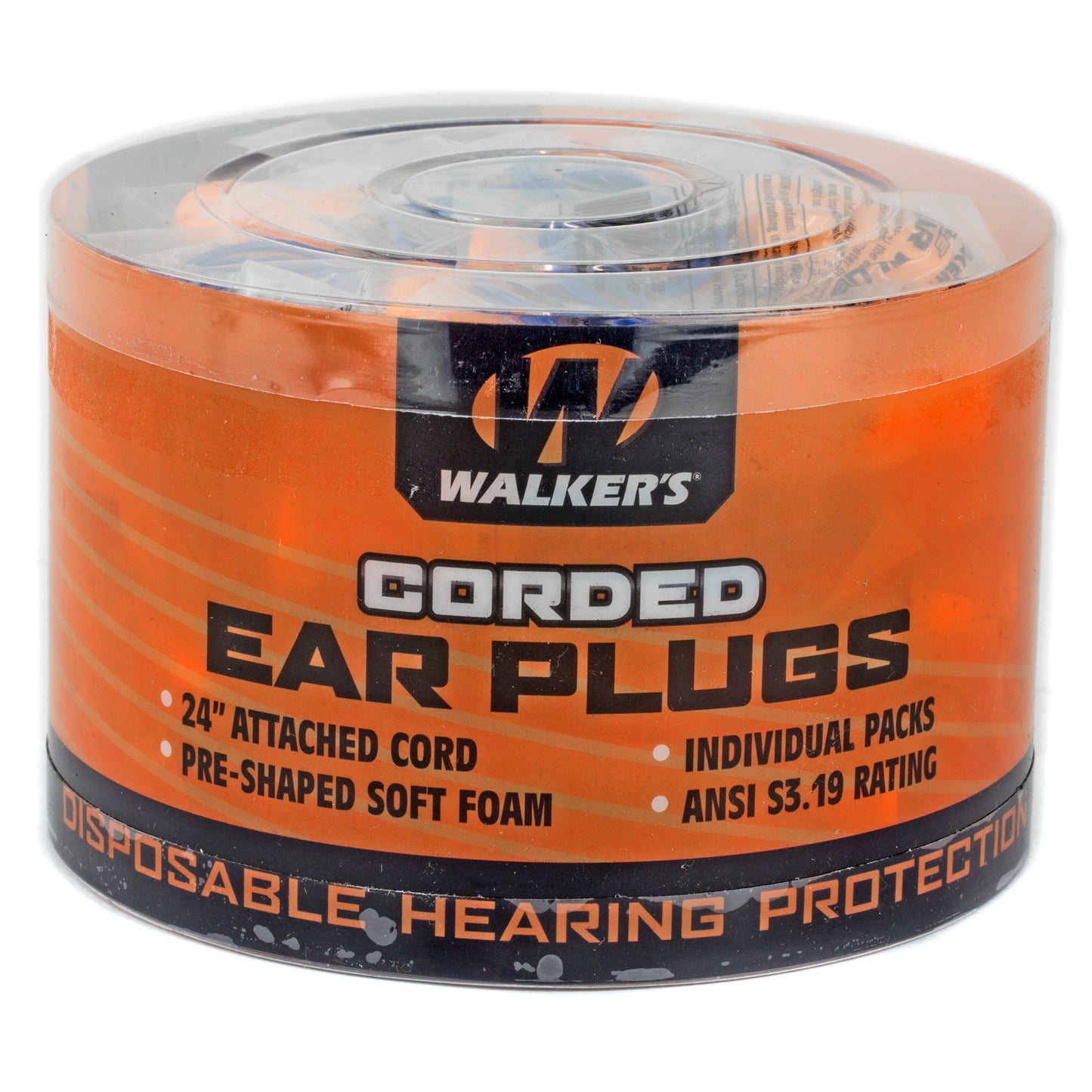 WALKER'S FOAM EAR CRDED PLUGS 50PK