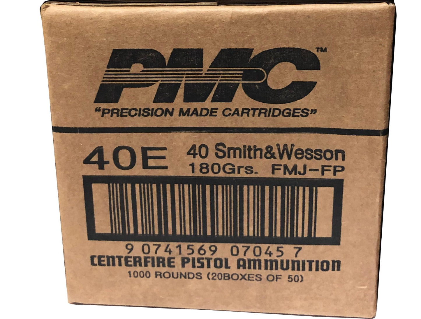 PMC Bronze .40 S&W Handgun Ammo - 180 Grain | FMJ-FP | 1 Case (20 boxes)