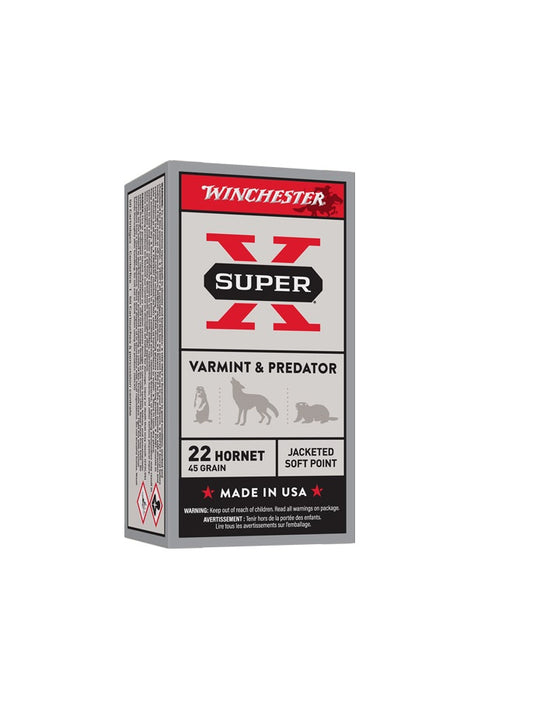 45GR JSP 50RD 10BX/CSWINCHESTER SUPER-X 22 HORNET