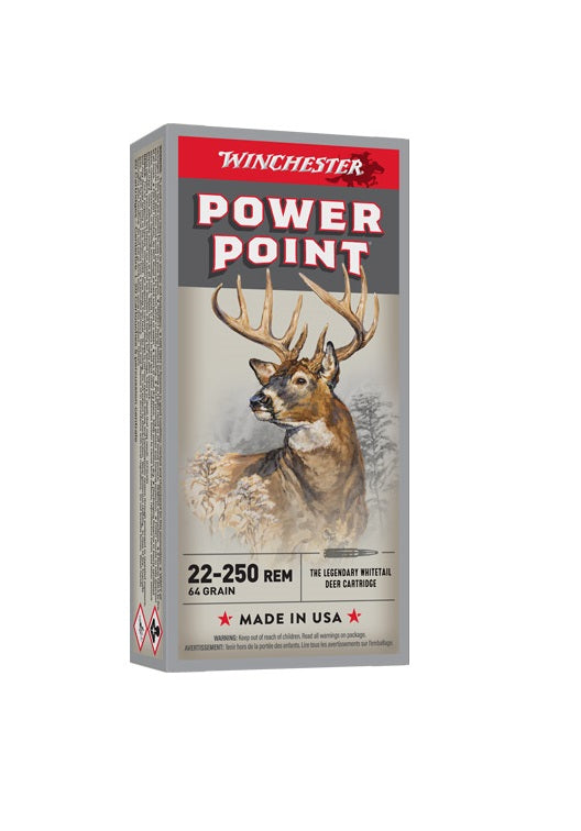 64GR POWER POINT 20RD 10BX/CSWINCHESTER SUPER-X 22-250 REM