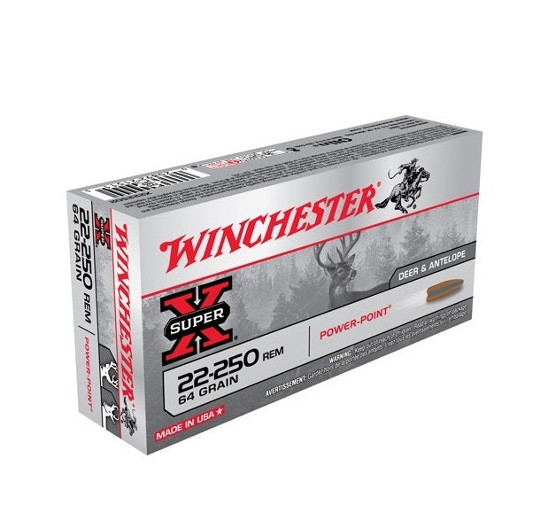 64GR POWER POINT 20RD 10BX/CSWINCHESTER SUPER-X 22-250 REM