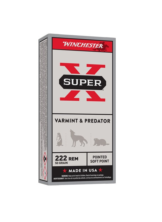 50GR JSP 20RD 10BX/CSWINCHESTER SUPER-X 222 REM