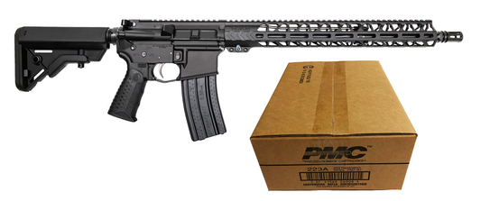 Battle Arms Development Forged WORKHORSE AR15 Rifle - Black | 5.56NATO | 16" Barrel | 15" M-LOK Free-Float Rail | B5 Stock | Nickel Teflon Trigger Bundled w/ PMC Bronze .223 Remington Rifle Ammo - 55 Grain | FMJ-BT | 1 Case (50 )