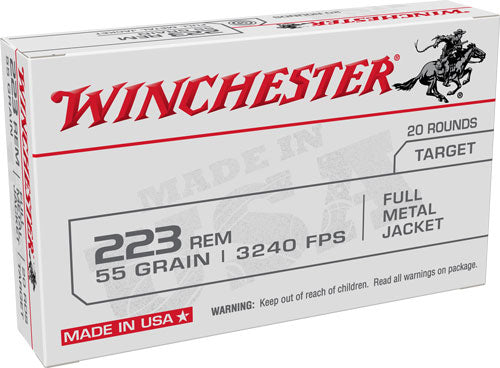 55GR FMJ 20RD 50BX/CSWINCHESTER USA 223 REM