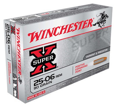 90GR EXPAND PNT 20RD 10BX/CSWINCHESTER SUPER-X 25-06 REM