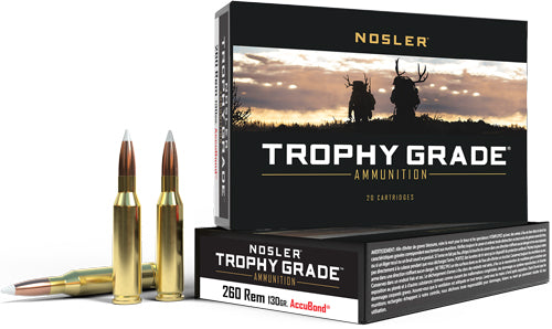 130GR ACCUBOND 20RD 10BX/CSNOSLER TROPHY GRADE 260 REM