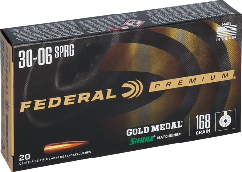 MATCHKING 20RD 10BX/CSFEDERAL GOLD MEDAL 30-06 168GR