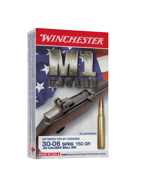 150GR FMJ 20RD 10BX/CSWINCHESTER M1 GARAND 30-06