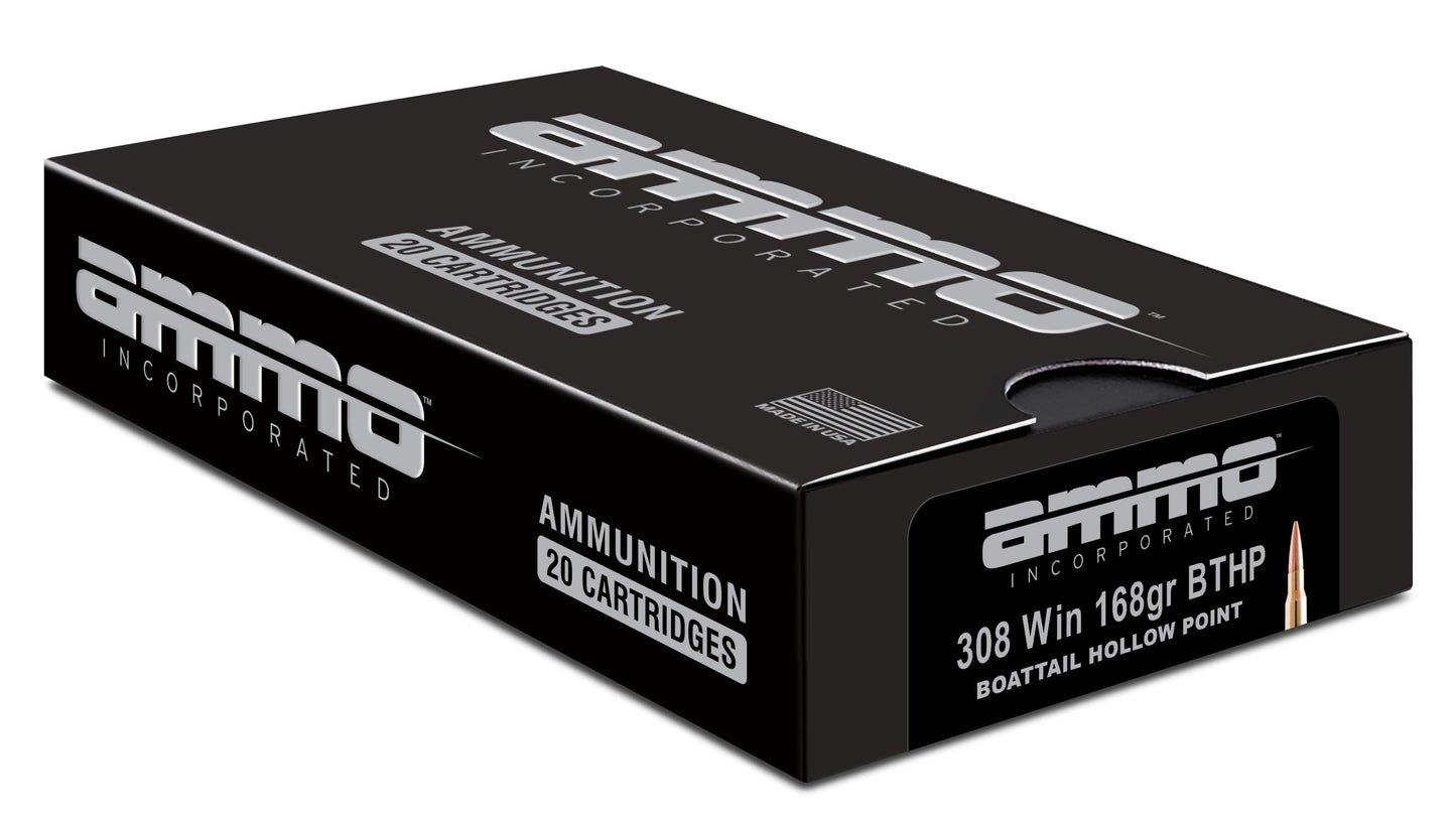 Ammo Inc Signature Match .308 Win Rifle Ammo - 168 Grain | BTHP | 200rd Case