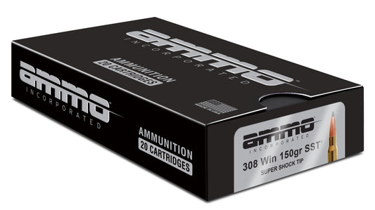 Ammo Inc Signature Hunt .308 Win Rifle Ammo - 150 Grain | Super Shock Tip | 200rd Case